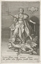 La justice (Justitia) triomphe de la violence (Violentia)
