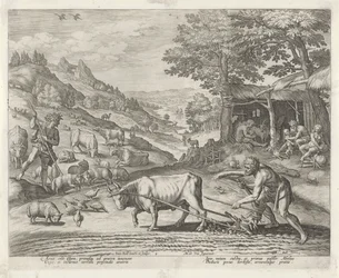 Caïn et Abel comme agriculteur et berger (Geschiedenis van de familie van Kaïn / Over goede en slechte werkzaamheden, Boni et mali scientia)
