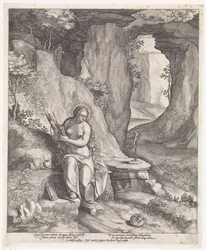 Marie Madeleine dans une grotte