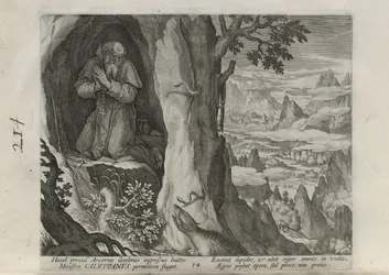Caluppanus, planche 14 sur 30 de la série Sylvae Sacrae (Ermites dans des paysages)