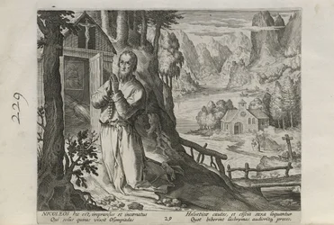 Nicoleos, planche 29 sur 30 de la série Sylvae Sacrae (Ermites dans des paysages)