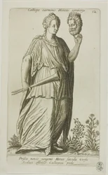 Calliope, Muse de la Poésie Épique, planche 12 de Parnassus Biceps