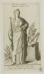 Erato, Muse de la Poésie Lyrique, plaque 11 de Parnassus Biceps