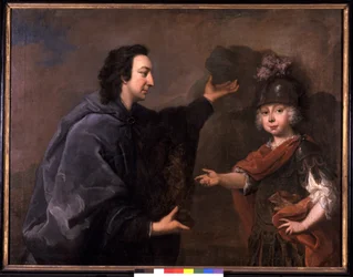 Prince héréditaire Friedrich III et son professeur le comte Ulrich de Thun