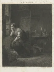 Femme avec enfant près d