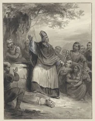 Willibrord prêche la foi à Walcheren, 695