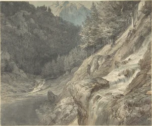 Paysage montagneux avec une rivière