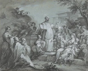 Saint Ignace de Loyola prêchant, avant 1761.