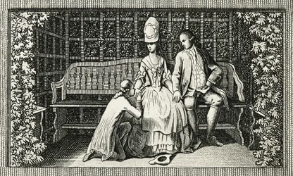 Les Souffrances du jeune Werther, gravure inspirée du roman de Johann Wolfgang von Goethe
