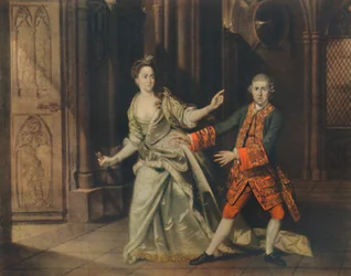 David Garrick et Mme Pritchard en Macbeth et Lady Macbeth, 1768, 1948