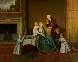 John, Quatorzième Lord Willoughby de Broke, et Sa Famille