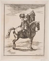 Un trompettiste à cheval