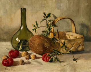 Nature morte avec une noix de coco