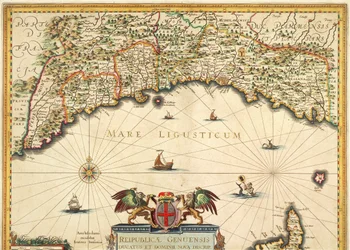 République de Gênes, Carte de Jan Baptist Vrients, gravure sur cuivre