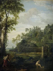 Paysage arcadien avec Salmacis et Hermaphrodite