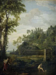 Paysage arcadien avec Salmacis et Hermaphrodite
