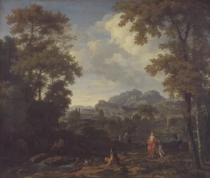 Paysage classique avec Diane (?) et ses nymphes