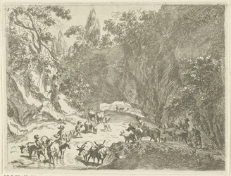Paysage de montagne avec bergers et bétail (Landschappen met herders en vee)