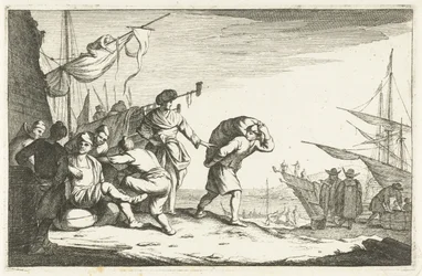 Port avec des marchands conversant