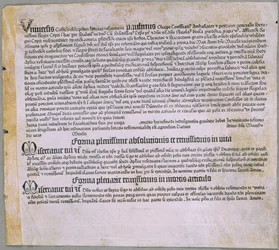 Lettre d’indulgence (pour l’expédition contre les Turcs et la défense de Chypre), (Mayence, Johannes Gutenberg, 1455)