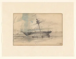 Voilier avec deux canots