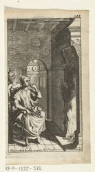 Le diable gourmand Illustration de livre pour Simon de Vries, Seven Duyvelen regeerende en serveerende de Hedendaeghsche Dienstmaegden, Amsterdam, 1682