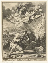 Moïse devant le buisson ardent (Page de titre pour Isaac Jaquelot, Dissertations sur l