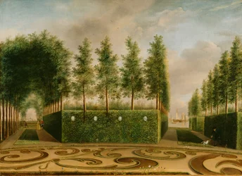 Un jardin formel, 1766