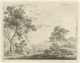 Paysage avec berger et bétail