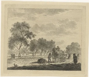 Paysage avec charrette de foin (Juillet) (Les douze mois)