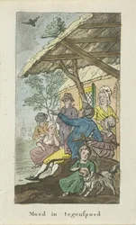 Figures sous un abri, la nuit (Courage dans l