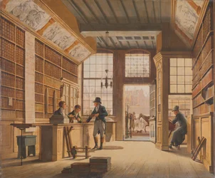 La boutique du libraire Pieter Meijer Warnars sur le Vijgendam à Amsterdam
