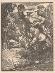 Centaure enlevant une femme