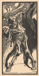 La Mort en arlequin jouant au bilboquet