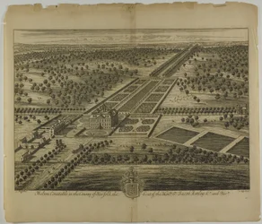 Melton Constable dans le comté de Norfolk, planche 51 de Britannia Illustrata