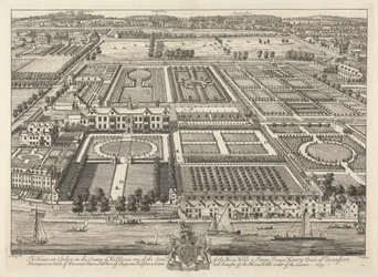 Vue de Beaufort House et Chelsea 1699