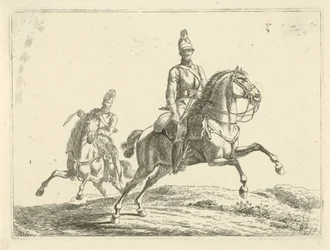 Deux soldats à cheval
