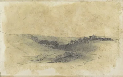 Paysage vallonné avec arbres