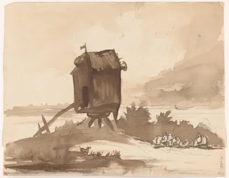 Moulin sans ailes au bord de l
