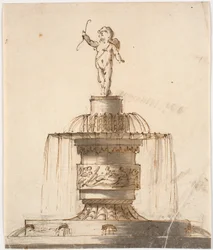 Fontaine avec figure d