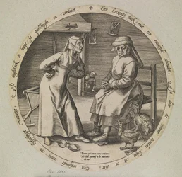 La femme qui gronde et la poule qui caquette