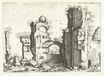 Vue sur des ruines, peut-être les Thermes de Caracalla