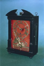 Horloge à pendule à poids précoce, possiblement conçue par Christian Huygens vers 1675