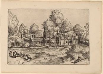 Village de campagne avec église