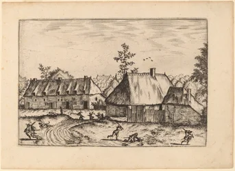 Ferme et rangée de maisons