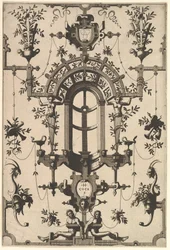 Grotesque moderne avec ornement, 1554