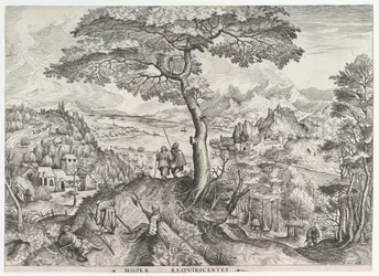 Soldats au repos Milites requiescentes des Grands Paysages, vers 1555-56