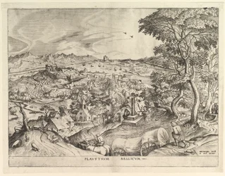 Le Wagon belge Plaustrum Belgicum des Grandes Paysages, vers 1555-56