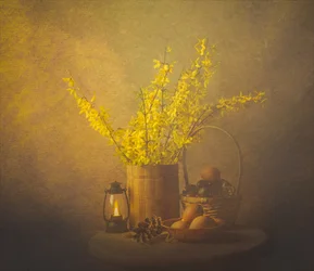 Nature morte « Printemps doré »