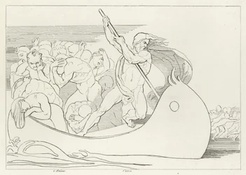 Le Bateau de Charon, Enfer, Chant 3 (gravure)